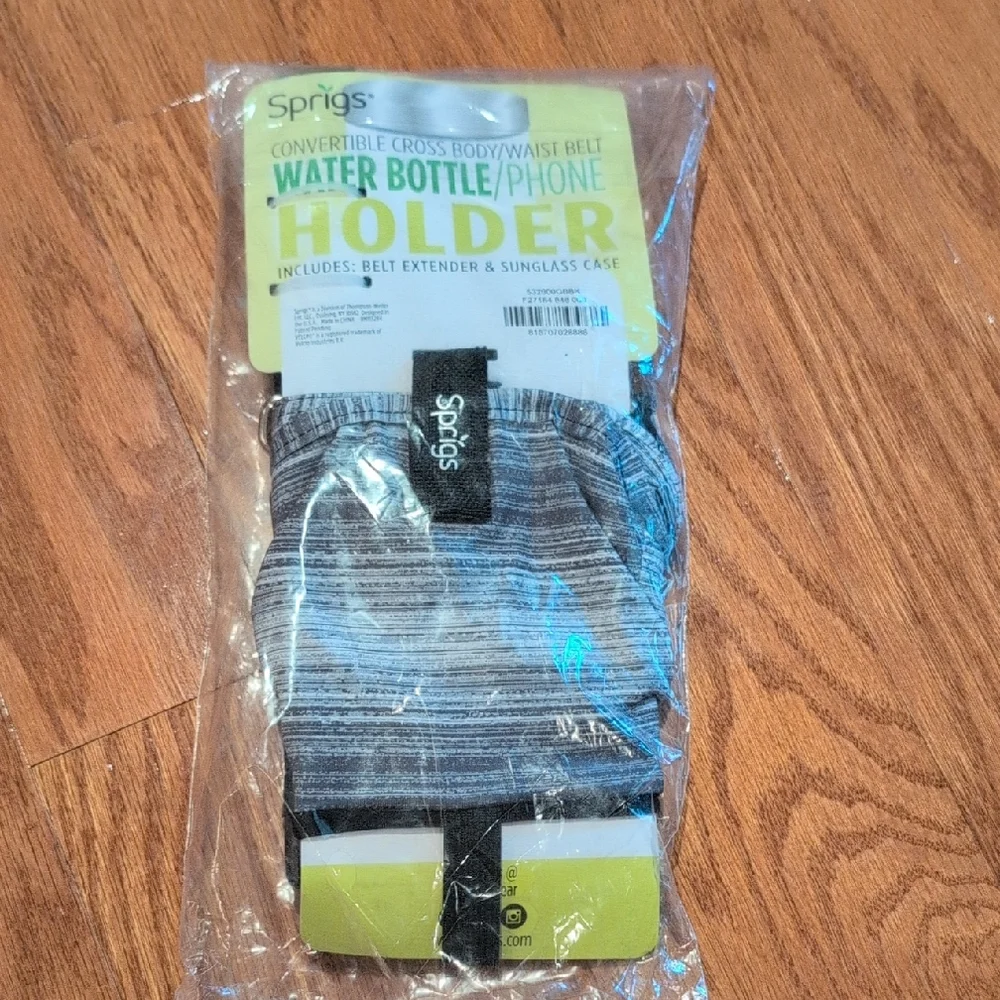 Sprigs Gray Convertible Water Bottle/Phone Holder